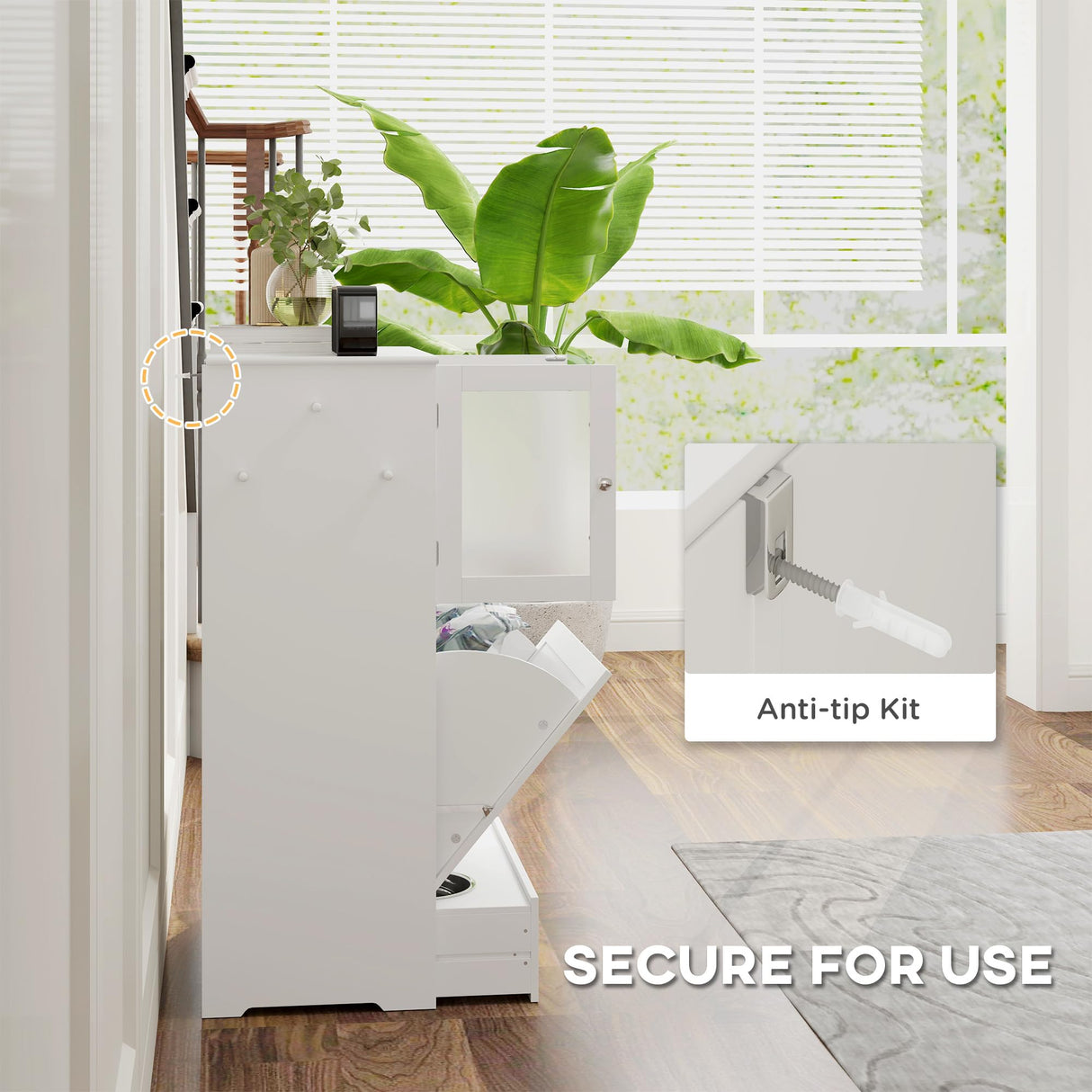 Elevated Dog Feeding Station with Storage Cabinets & Bowls