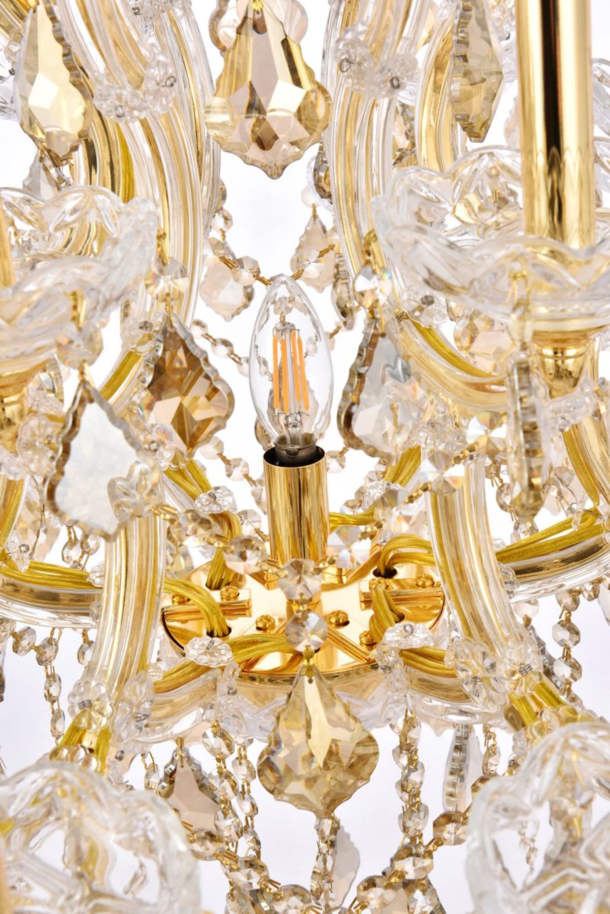 2800D30G-GT/RC Royal Cut Smoky Golden Teak Crystal Maria Theresa 19-Light