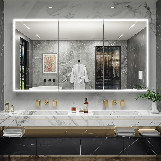 Medicine Cabinet with Lights,  Inch Surface or Recessed Medicine Cabinet