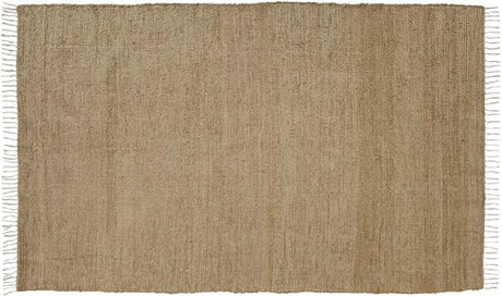 Burlap Natural, Cotton, 27x48, Chindi/Rag Rug, Tan