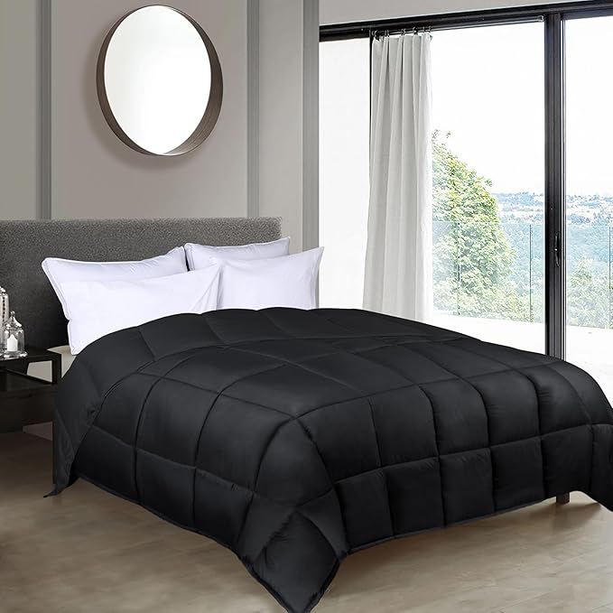 Brushed Microfiber Comforter, Down Alternative Bedding, Medium Weight, Soft Bed Cover