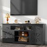 Farmhouse TV Stand 70 Inches, Entertainment Center with Power Outlet