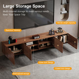 94.5" Mid-Century Modern Walnut TV Stand for TVs up to 80"