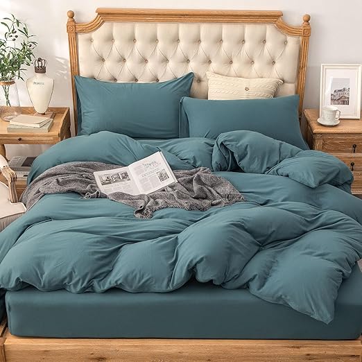 Jersey Knit Duvet Cover Set 100% T-Shirt Cotton Super Soft Comfy 3pc Bedding