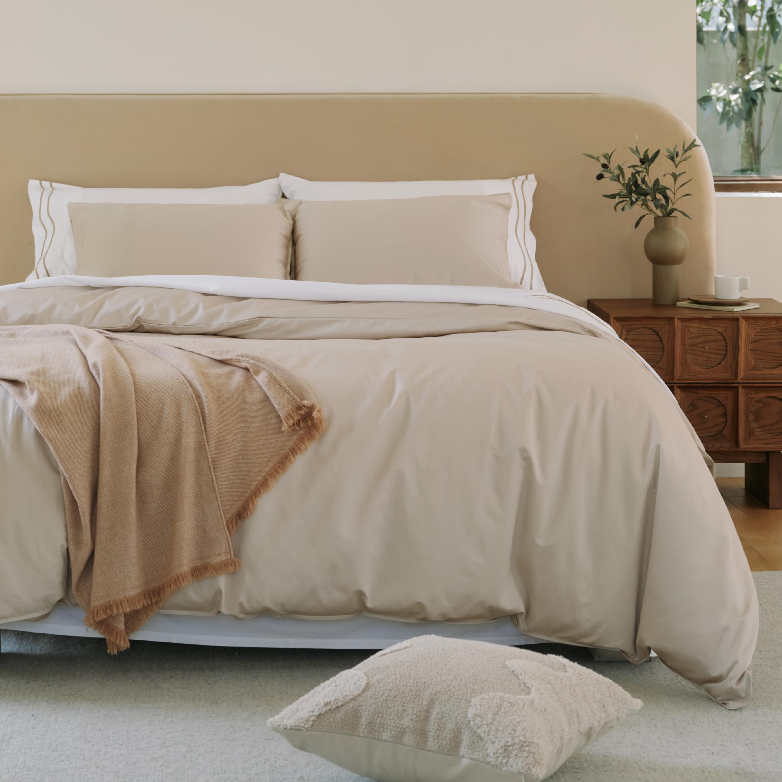 Cotton Duvet Cover Set, 100% American Grown Cotton Duvet Cover King, Luxury 600