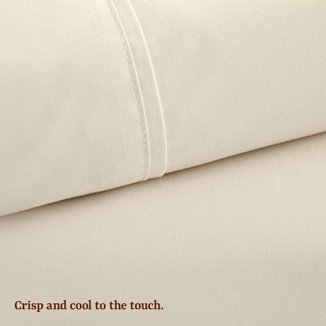 285 Thread Count Percale 3 Piece Bed Sheet Set - 100% Peruvian Pima Cotton -