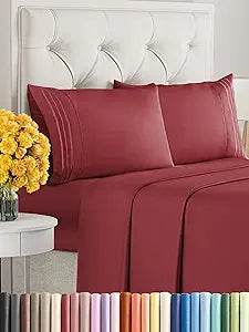 Queen Size Sheet Set - Breathable & Cooling Sheets