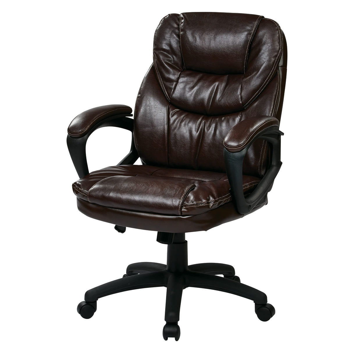 Faux Leather Manager's Office Chair with Lumbar Support