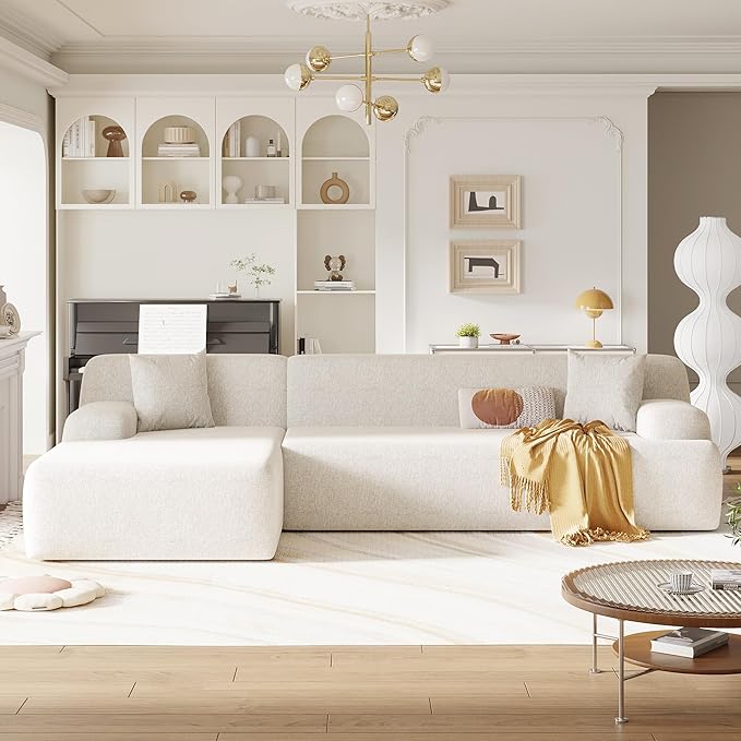 P.Purlove Modular L-Shaped Sectional Sofa – Multiple Sizes, Reversible Chaise