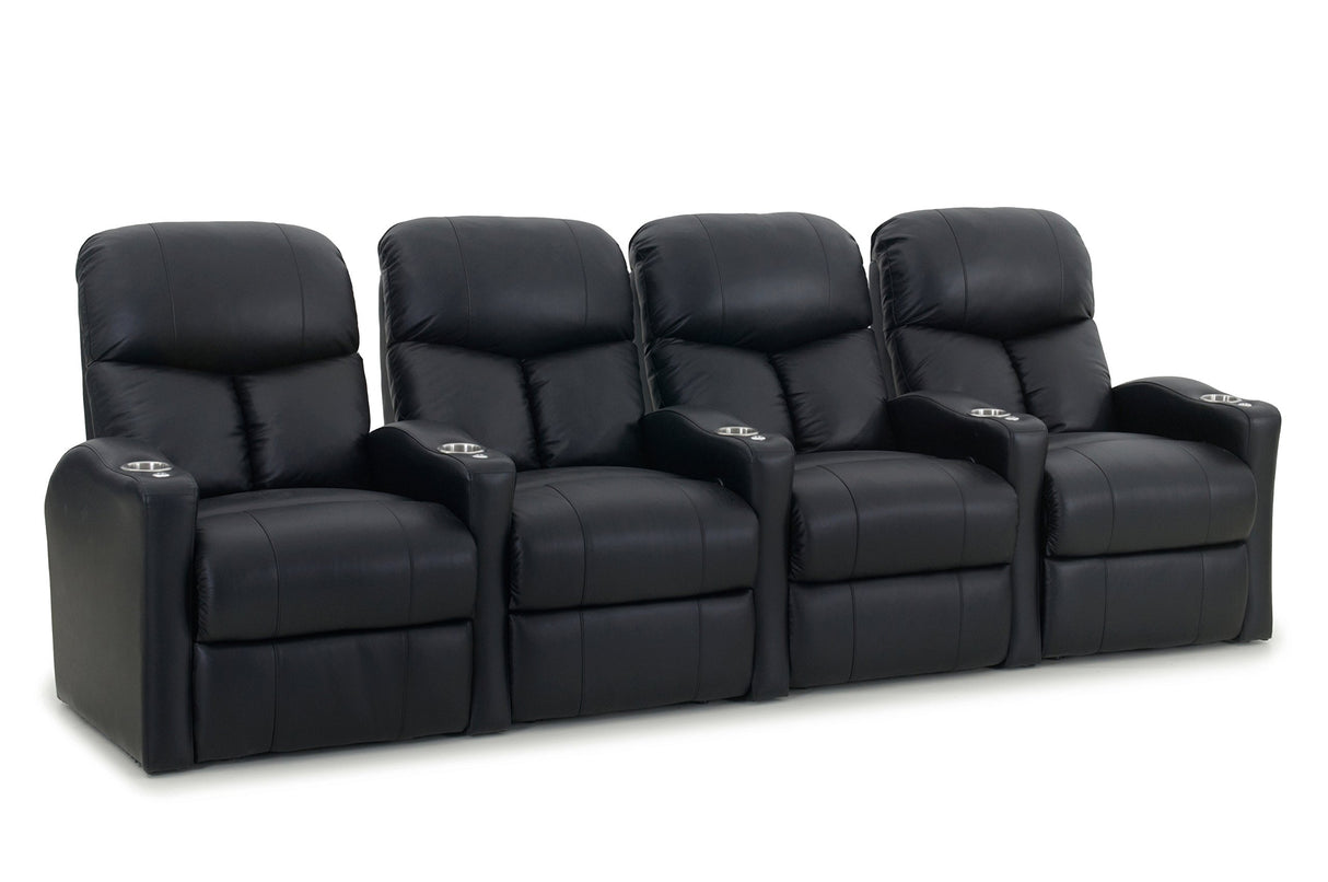 Octane Bolt XS400 Motorized Leather Home Theater Recliner Set (Row of 4)