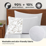 Soft Bed Pillows for Sleeping, Goose Feather Down Hotel Collection Standard Size of 2