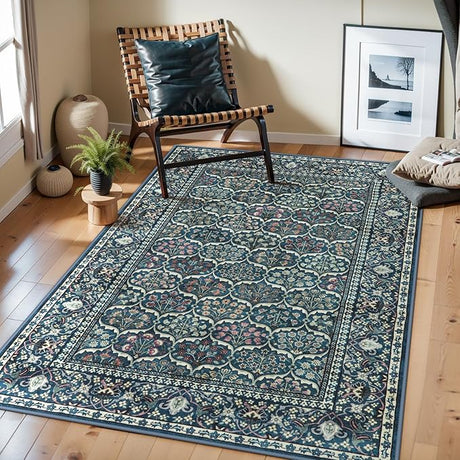 Large Rugs for Living Room - Oriental Machine Washable 6x9 Area Rugs Non-Slip Ultra