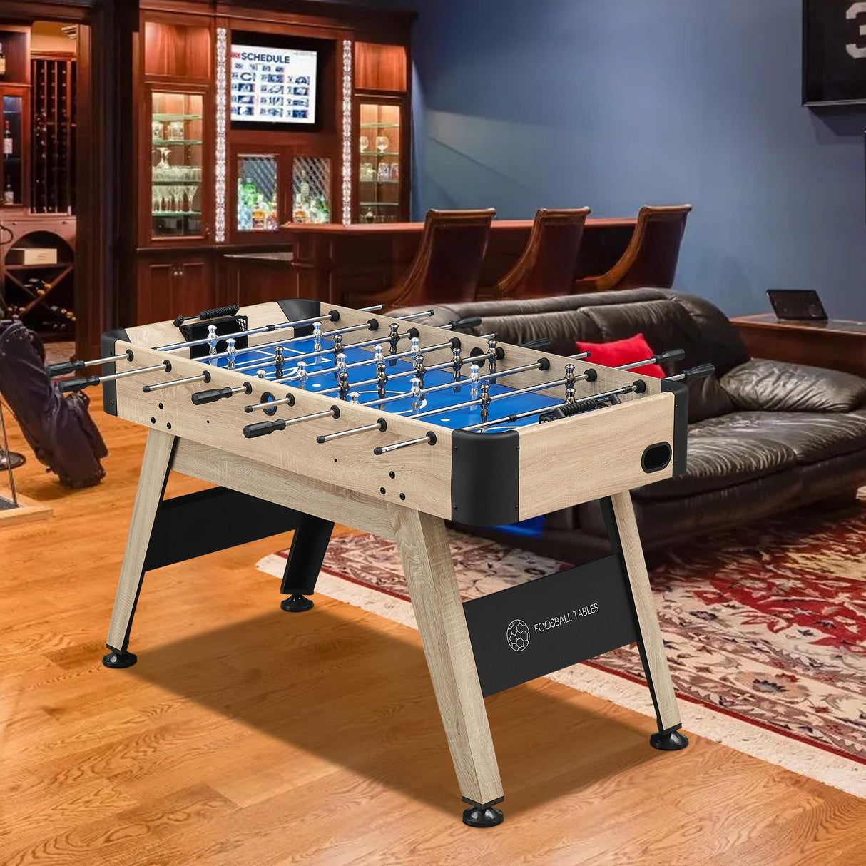 Foosball Table, 54 Inch Foosball Table Adult Size, 22 Electroplated Player