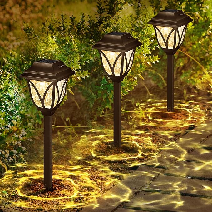 8 Pack Solar Lights Outdoor Waterproof Solar Garden Lights, Solar Lights