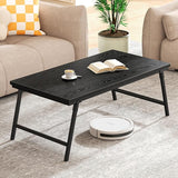 Folding Coffee Table, Leg Latches Portable Sturdy Floor Table Desk