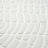 Cream Pebble Pattern Area Rug 8x10 - Durable Easy-Clean Living Room Bedroom Rug