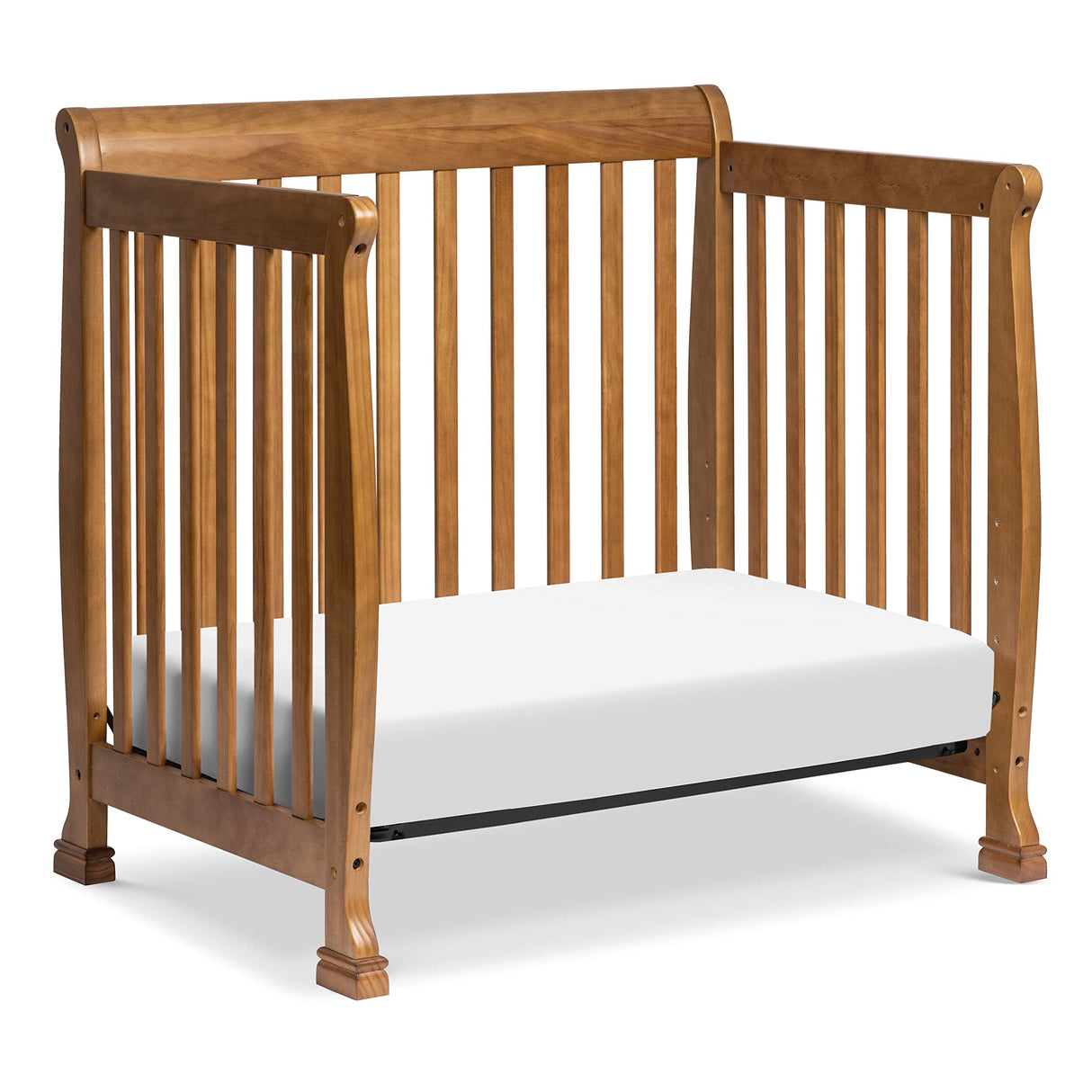 4-in-1 Convertible Mini Crib in Chestnut | Greenguard