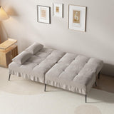 Convertible Futon Sofa Bed, 68" Corduroy Futon Couch with Adjustable Backrest,