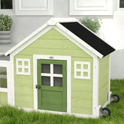 Rabbit Hutch, Outdoor Rabbit Cage or Guinea Pig Cage with Asphalt Roof