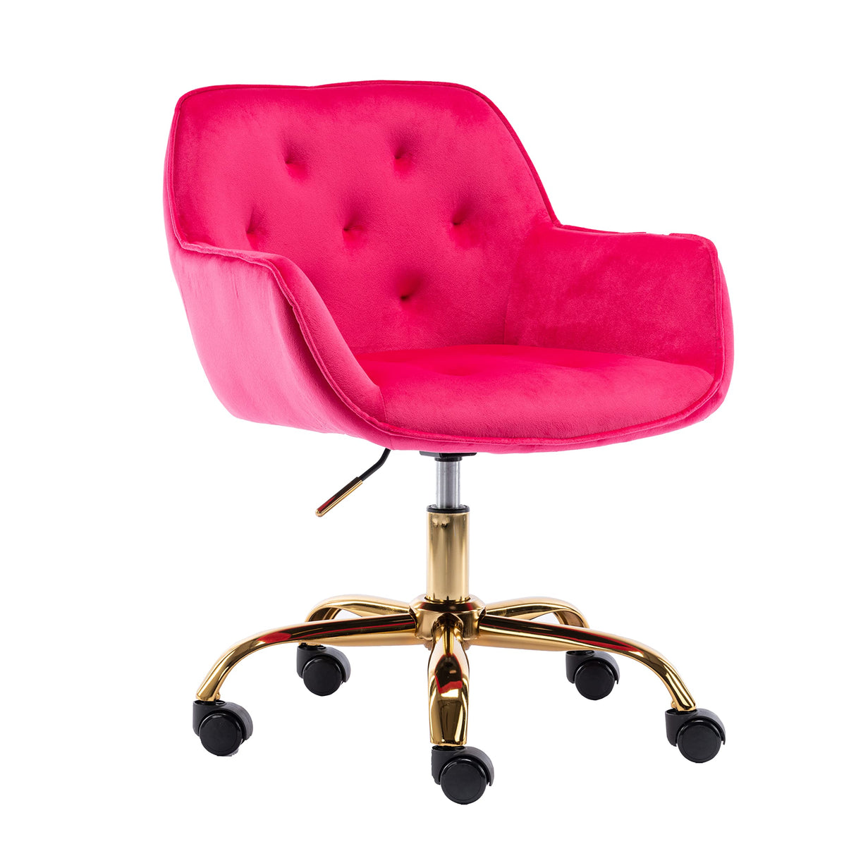 Comfy Home Office Task Chair with Wheels, Cute Modern Upholstered Velvet Back