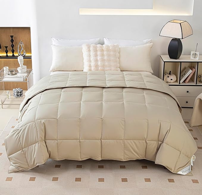 Down Comforter Blanket Duvet for Summer/Warm Weather,Ultra Soft Fabric, Lake Blue King Size