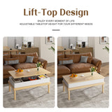 Coffee Table,Rising Tabletop Dining Table, Lift Top Coffee Center Table for for Living Room