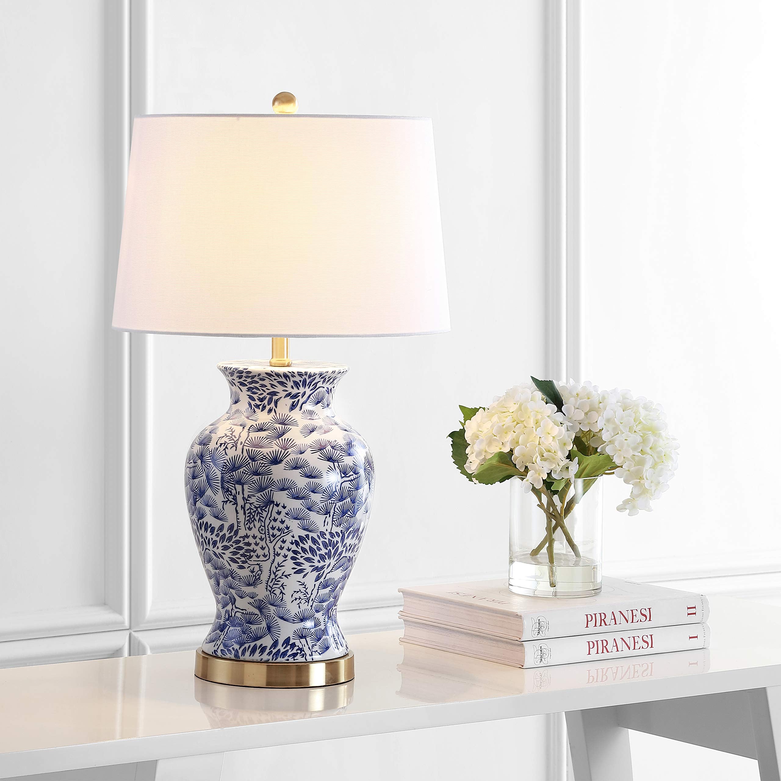 Alona Blue White Chinoiserie Table Lamp Set of 2 - 28 Inch