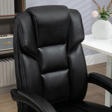 Massage Office Chair with 6 Vibration Points, Lumbar Heated PU Leather Reclining Computer