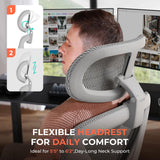 Ergonomic Mesh Office Chair - High Back with Adjustable Lumbar Support
