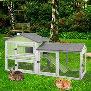 68.9" Rabbit Bunny Hutch Indoor Outdoor Bunny Cage Chicken Coop