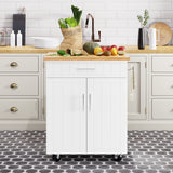 Kitchen Island Cart with Storage,Rolling Side Table on Wheels