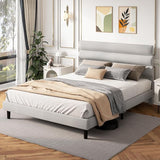Full Size Bed Frame with Headboard & 4 Drawers