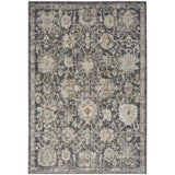 Nourison Oushak Home Traditional Charcoal 5'5" x 7'3" Area -Rug, Easy -Cleaning, Non Shedding, Bed Room, Living Room, Dining Room, Kitchen (5x7)