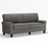 Copenhagen 78" Rolled Arm Sofa, Easy Care Polyester, Soft Pillow Back, Pocket