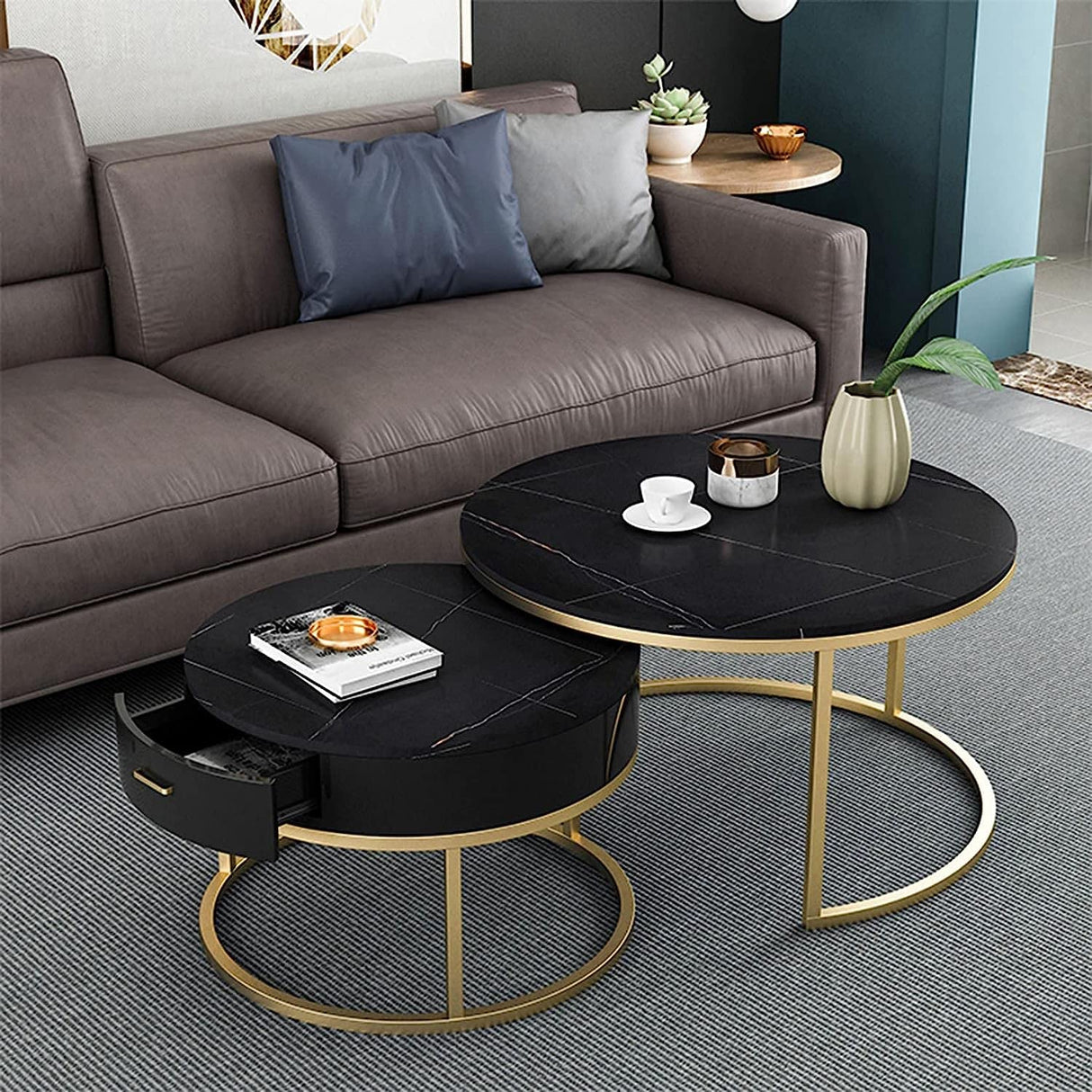 Round Coffee Table Coffee Table Nesting Coffee Table - Nesting Coffee Table Set of 2 End