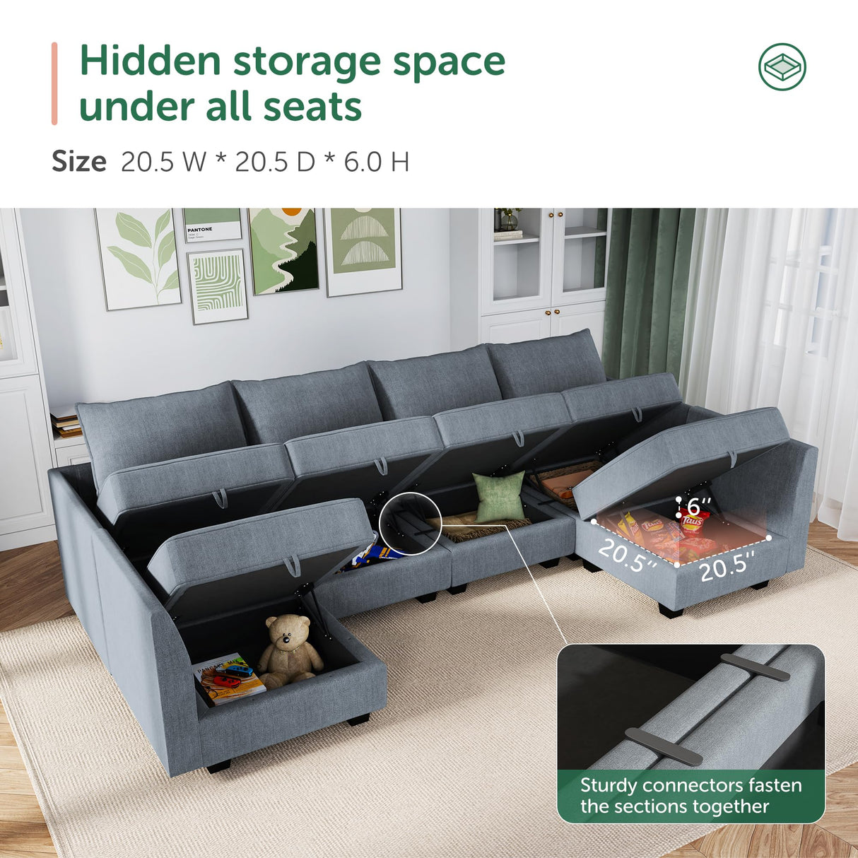 Modular Sectional Sofa with Storage Reversible Sectional Modular Sofa Couch