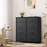 Storage Tower Unit with 8 Drawers - Fabric Dresser with Large Capacity, Organizer