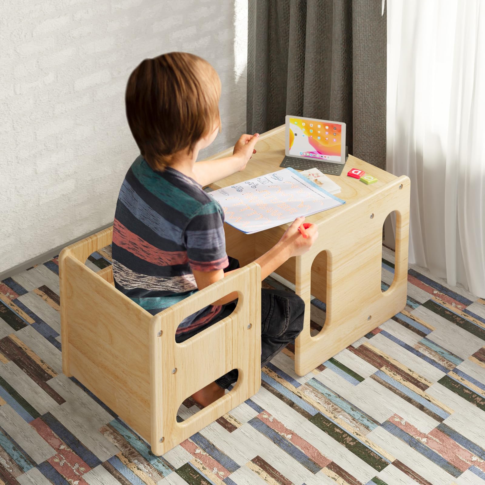 Montessori Weaning Table and Chair Set for Toddler and Baby