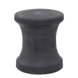 Fiberclay Ceramic Outdoor Accent Table, 14" x 14" x 16", Black