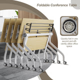 6-Pack Folding Conference Table,Modern Office Conference Room Table