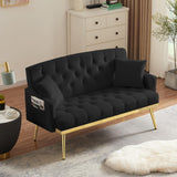 Small Loveseat Sofa, 55.5-inch Modern Sofa Couch with with 2 Side Pockets