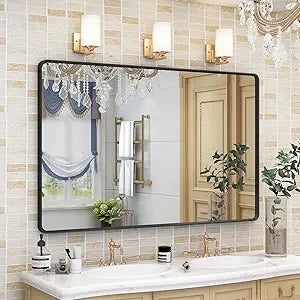 Black Bathroom Mirror for Wall,  Bathroom Vanity Mirror