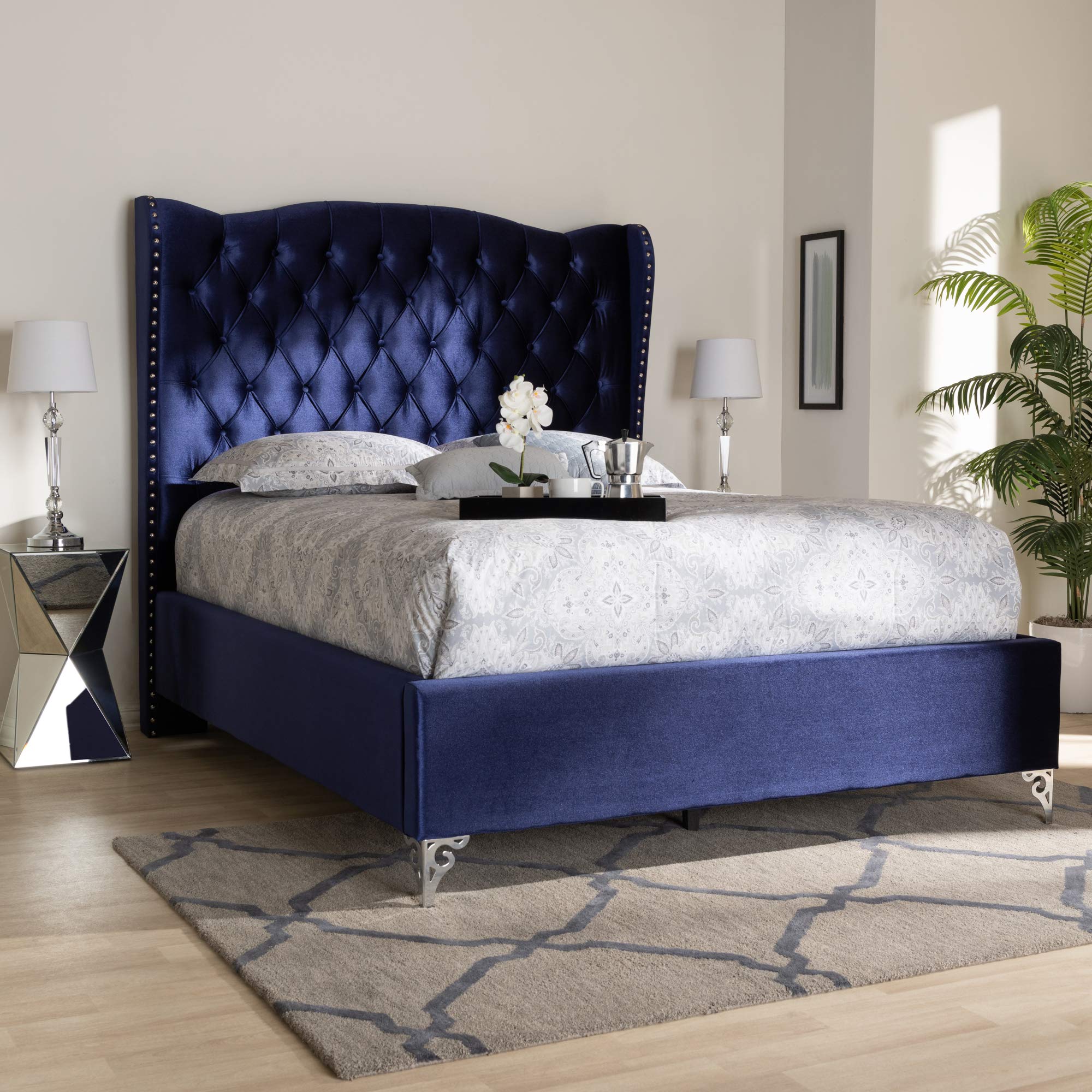 Bed, King, Blue