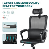 Office Desk Computer Chair, Ergonomic High Back Comfy Swivel Gaming Home Mesh