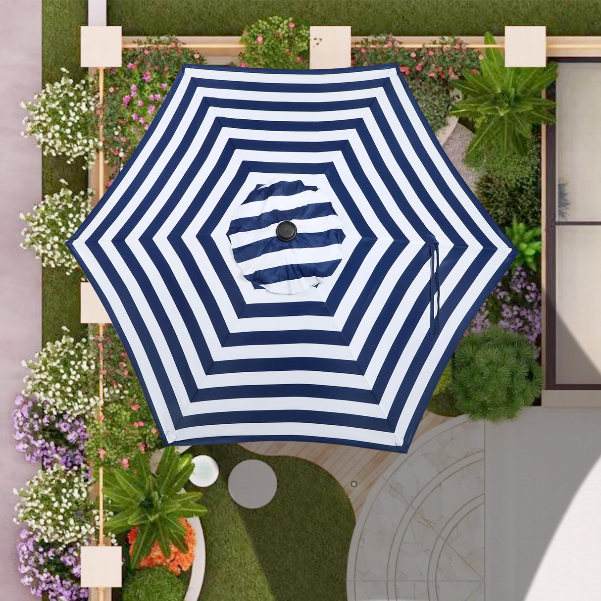 7.5ft Patio Umbrella Replacement Canopy, Market Umbrella Top