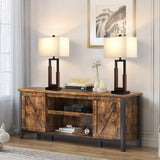 30" Farmhouse Table Lamps Set of 2 with USB-C Charging