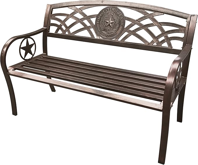 State Seal Metal Bench