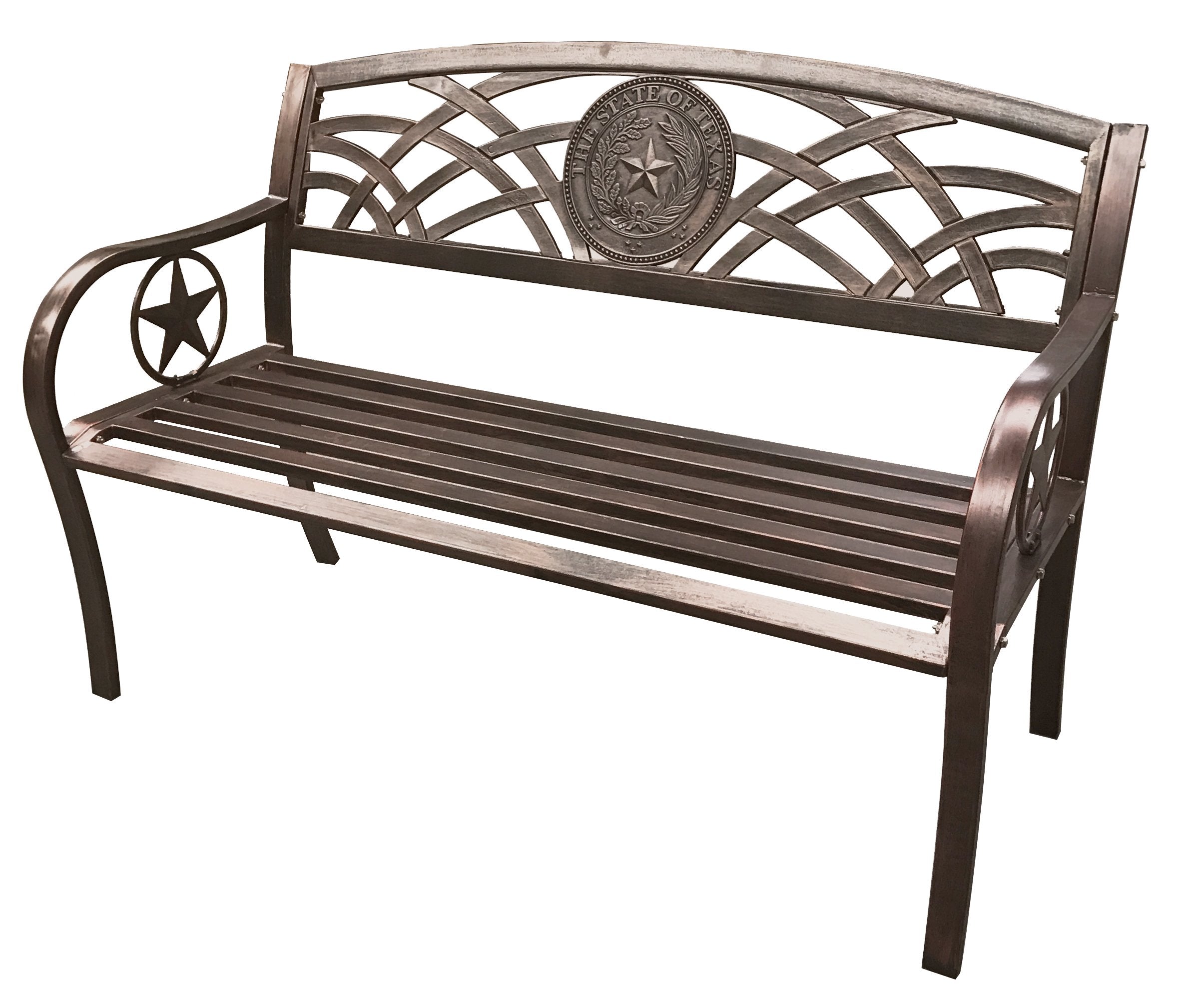 State Seal Metal Bench