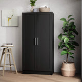 Elite Storage Cabinet, 16.75" D x 32" W x 65" H, Black