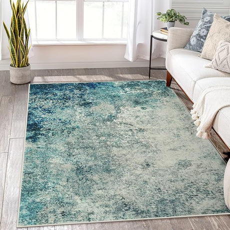 Modern Abstract Area Rugs 5x7, Large Washable Rugs for Living Room Soft Rugs